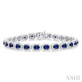 Emerald Shape Gemstone & Halo Diamond Bracelet