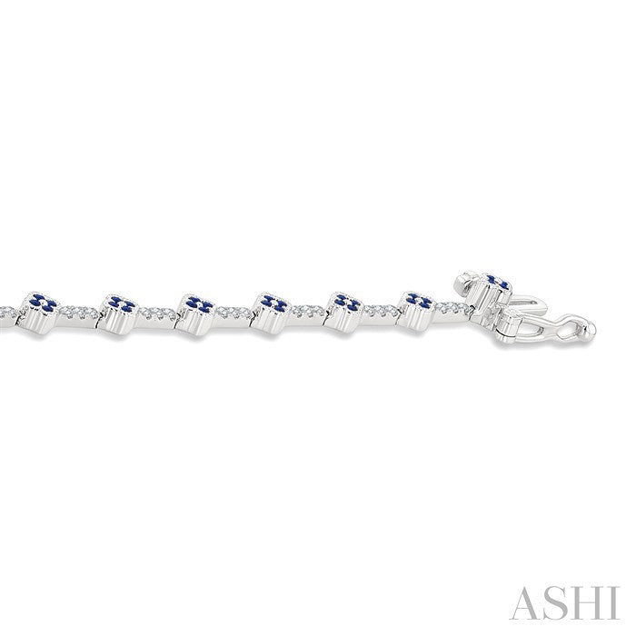 Clover Gemstone & Diamond Bracelet