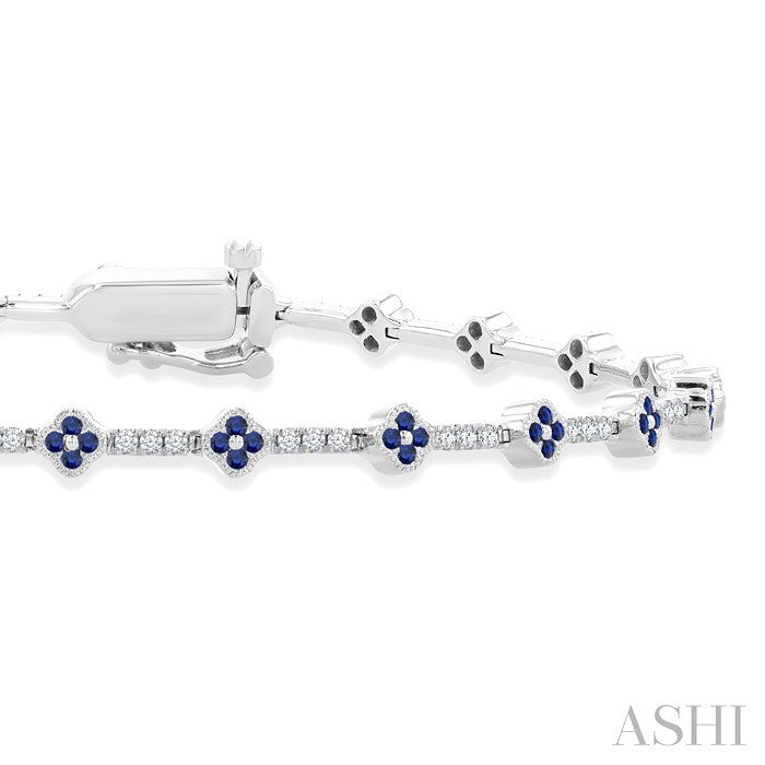 Clover Gemstone & Diamond Bracelet