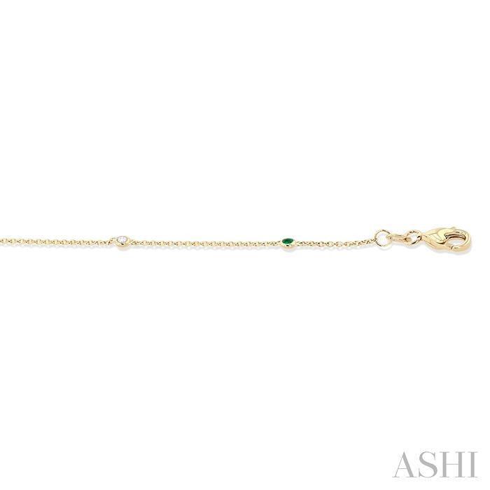 Alternate Gemstone & Diamond Station Chain Bracelet