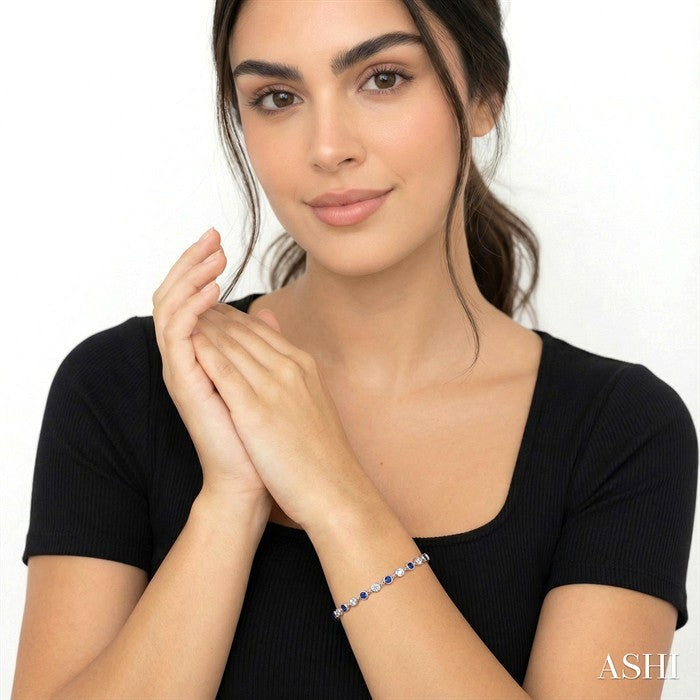 Gemstone & Diamond Station Bracelet
