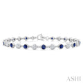 Gemstone & Diamond Station Bracelet