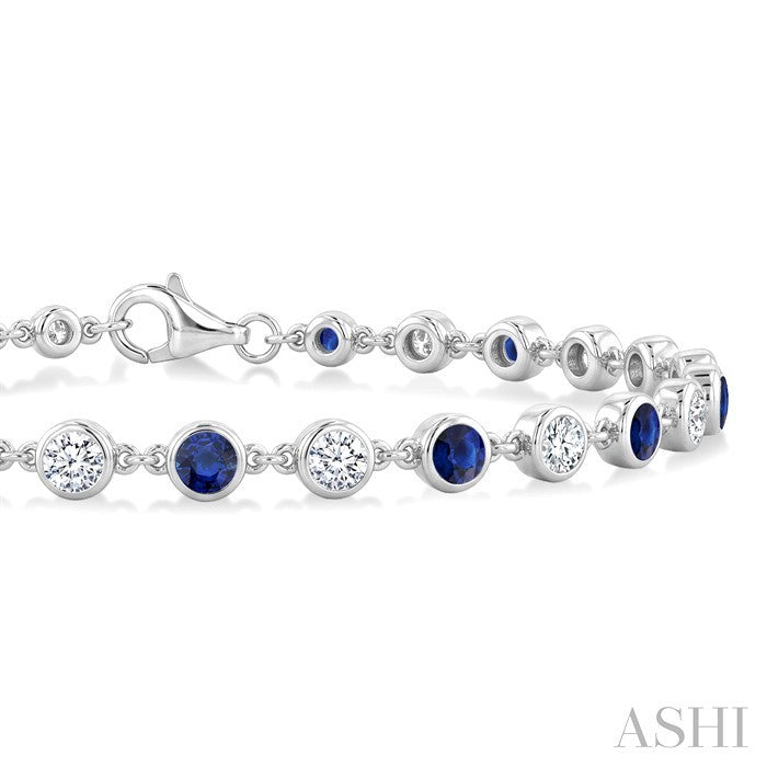 Gemstone & Diamond Station Bracelet