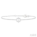Pearl & Petite Halo Diamond Fashion Chain Bracelet