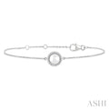 Pearl & Petite Halo Diamond Fashion Chain Bracelet