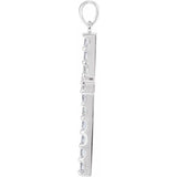 Platinum 1/4 CTW Natural Diamond Cross Pendant