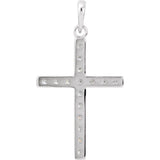 Platinum 1/4 CTW Natural Diamond Cross Pendant
