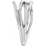 Platinum Criss-Cross Ring