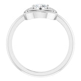 14K White 1/3 CTW Natural Diamond Ring