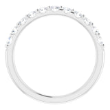 14K White 1/2 CTW Natural Diamond Anniversary Band