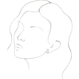 Platinum Cultured White Freshwater Pearl Ear Climbers