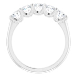 Platinum 1 CTW Natural Diamond Anniversary Band