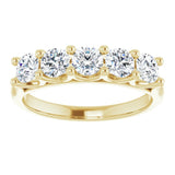 14K Yellow 1 CTW Natural Diamond Anniversary Band