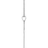 14K White 22 x 14 mm Cross 18" Necklace