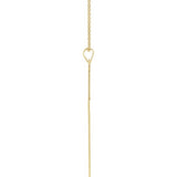 14K Yellow 39 x 25 mm Cross 18" Necklace