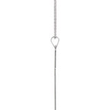 Sterling Silver 28 x 18 mm Cross 18" Necklace