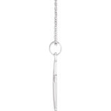 14K White Cross 18" Necklace