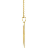 14K Yellow Cross 18" Necklace