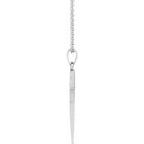 Sterling Silver Cross 18" Necklace