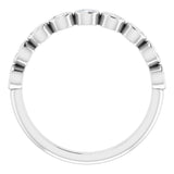 14K White 1/2 CTW Natural Diamond Anniversary Band