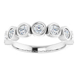 14K White 5/8 CTW Natural Diamond Anniversary Band