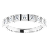 14K White 1/2 CTW Natural Diamond Anniversary Band