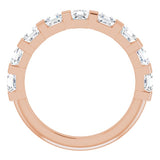 14K Rose 1 3/8 CTW Natural Diamond Anniversary Band