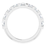 14K White 1 3/8 CTW Natural Diamond Anniversary Band