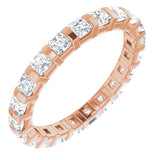 14K Rose 1 1/5 CTW Natural Diamond Eternity Band Size 7