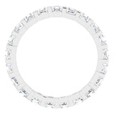 14K White 1 1/5 CTW Natural Diamond Eternity Band Size 7