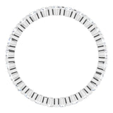 14K White 3/8 CTW Natural Diamond Eternity Band Size 7