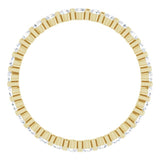 14K Yellow 3/8 CTW Natural Diamond Eternity Band Size 7