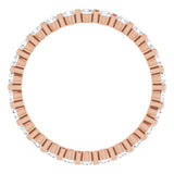 14K Rose 1/2 CTW Natural Diamond Eternity Band Size 7