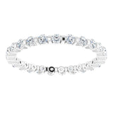 14K White 1/2 CTW Natural Diamond Eternity Band Size 7