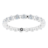 14K White 3/4 CTW Natural Diamond Eternity Band Size 7