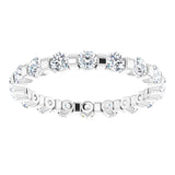 Platinum 1 CTW Natural Diamond Eternity Band Size 7