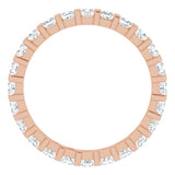 14K Rose 9/10 CTW Natural Diamond Eternity Band Size 7