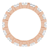 14K Rose 2 1/2 CTW Natural Diamond Eternity Band Size 7