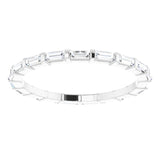 14K White 3/8 CTW Natural Diamond Eternity Band Size 7