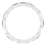 14K White 5/8 CTW Natural Diamond Eternity Band Size 7