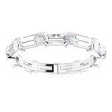 14K White 1 5/8 CTW Natural Diamond Eternity Band Size 7