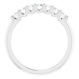 14K White 3/8 CTW Natural Diamond Anniversary Band