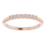 14K Rose 1/10 CTW Natural Diamond Anniversary Band