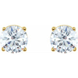14K Yellow 2 CTW Natural Diamond Stud Earrings