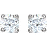 14K White 1/4 CTW Natural Diamond Stud Earrings