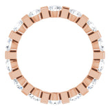 14K Rose 1 1/2 CTW Natural Diamond Eternity Band Size 5