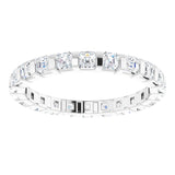 Platinum 1 1/8 CTW Natural Diamond Eternity Band Size 5