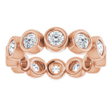 14K Rose 1 1/5 CTW Natural Diamond Eternity Band Size 5