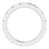 14K White 1 1/8 CTW Natural Diamond Eternity Band Size 5