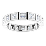 Platinum 1 1/8 CTW Natural Diamond Eternity Band Size 5